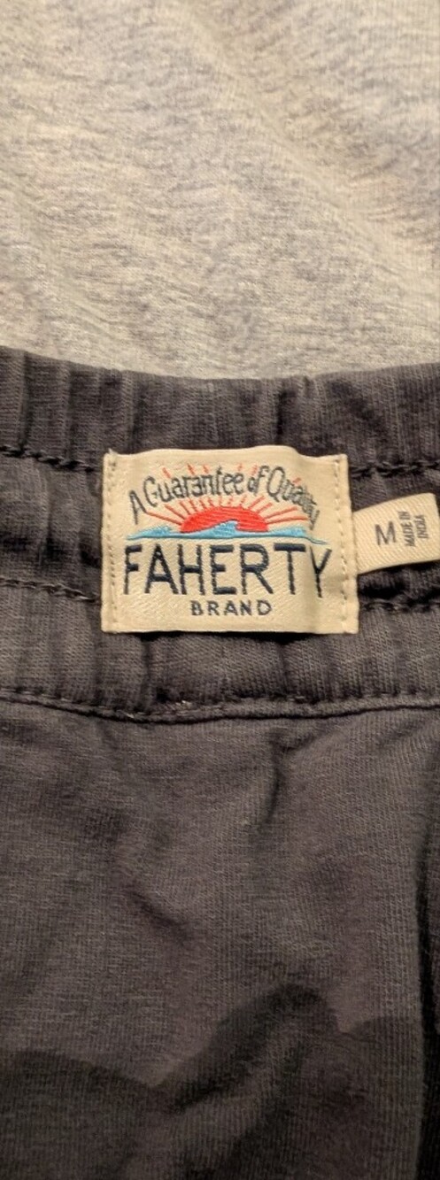 Faherty Slate Gray Drawstring Shorts - Picture 2 of 6
